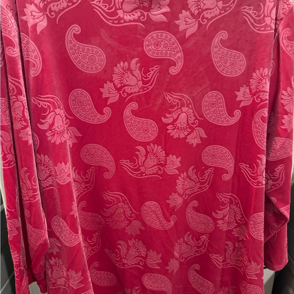 Ruby Rd. Red Paisley Floral Blouse - Picture 7 of 10